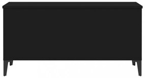 vidaXL fekete szerelt fa dohányzóasztal 90x44,5x45 cm