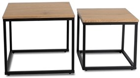 Dohányzóasztal Szett CARMI Aranytölgy/Fekete