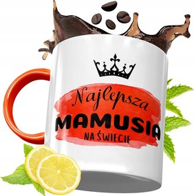 Narancssárga Bögre Anyukáknak Anyák Napjára fényképes nyomattal