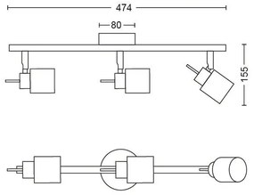 Philips - Spotlámpa MERANTI 3xGU10/35W/230V fehér