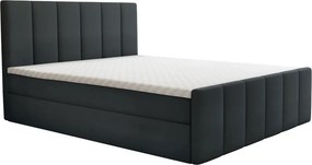 Boxspring ágy, 140x200, szürke, STAR