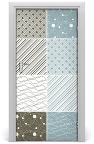 Ajtó tapéta geometrikus minták 95x205 cm