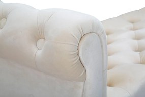 Krémszínű bársony pad Paris – Mauro Ferretti