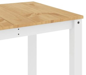 Panama fehér tömör fenyőfa ebédlőasztal 160 x 80 x 75 cm