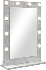 vidaXL Toalett Tükör Beton Szürke 70 x 50 x 18 cm Üveg és mérnöki fa