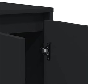 Fekete oldalszekrény Fekete Mérnöki fa 135 x 41 x 75 cm