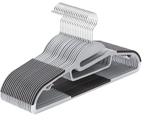 20 db-os vállfák, prémium műanyag ruhaakasztók, világos és sötétszürke