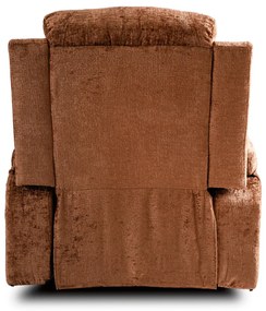 Elektromosan Vezérelhető Masszázsfunkciós Relaxfotel Barna Szövet Kárpittal. BOX 2