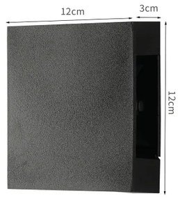 Brilagi - LED kültéri fali lámpa QUADRAY LED/4W/230V fekete IP65