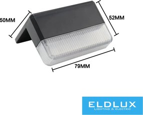 UNIVERSO KÜLTÉRI LED FALI LÁMPA NAPELEMES PANELLEL 3000K + RGB 0.3W IP65