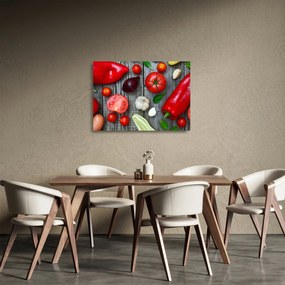 Zöldség képe (üvegen) (70x50 cm)