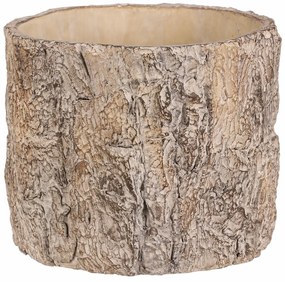 Virágcsomagolás fa kérget utánzó, 21 x 21 x 17 cm,beton, 21 cm
