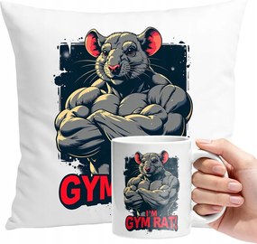 Bögre Szett Párna Gym Rat Személyre Szabott Ajándék Szöveg