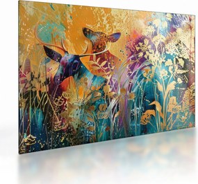 Üveg kép - Absztrakt festmény a természetről (70x50 cm)