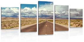 5 részes kép sivatagi út