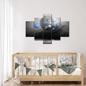 Kék absztrakt gömbök képe (150x105 cm)