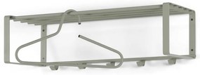 Zöld-szürke fém fali fogas polccal Rex – Spinder Design