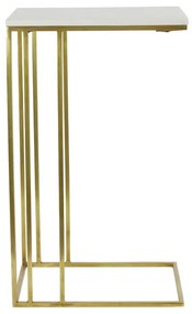 Tárolóasztal márvány dekoros asztallappal 31x41 cm Roshan – Light &amp; Living