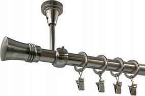 Mennyezeti Fém Függönykarnis 19mm galvanizált Nikkel 360cm MIX Végek