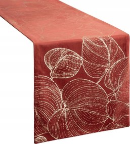 Dekorációs futófelület/ kendő BLINK-16 35x140 Eurofirany tégla nagy levelek