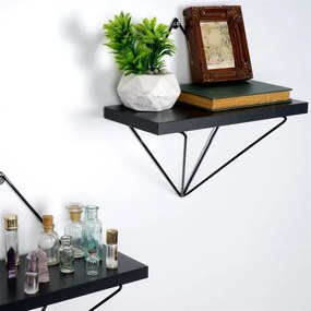 KÉSZLET 2x Fali polc fekete