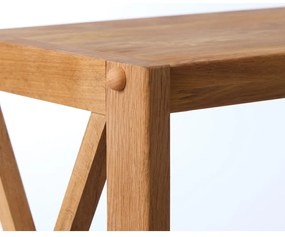 Natúr színű tölgyfa polcos állvány 70x124 cm X-Shelf – Unique Furniture