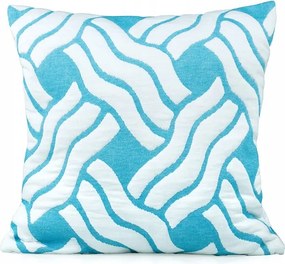 Párnahuzat 40x40 kék-fehér hullámos