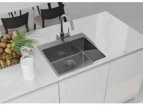 Deante ZPO_010B - Mosogató OLFATO 50,5x55 cm csiszolt acél