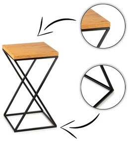 LOFT virágtartó állvány 40x24 cm fekete/barna