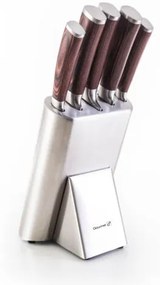 G21 Gourmet Steely 5 db-os kés szett + rozsdamentes acél tartóval 60022164