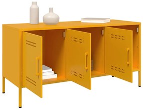 mustársárga acél TV-szekrény 100,5 x 39 x 50,5 cm