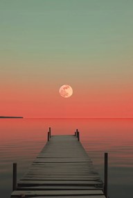 Poszter 68x101cm Hold a víz felett