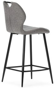 Szürke bárszék szett 2 db-os (ülésmagasság 65 cm) Muli – Marckeric