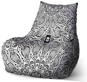 Bean babzsák fehér mehendi, fekete / fehér