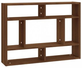 barna tölgy színű szerelt fa fali polc 75 x 16 x 55 cm