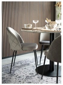 Világosszürke bársony étkezőszék szett 2 db-os Geneve – House Nordic