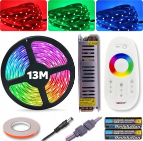Rgb Led szalag szett 5050 színes tápegység távirányító 13M 12V Prémium