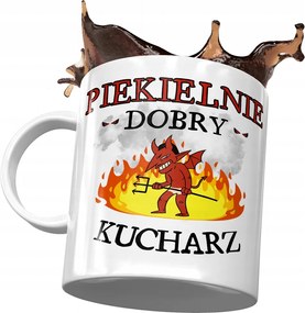 Szakács bögre Pokolian Jó Szakács Nyomtatott Fotóval