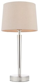Endon 72175 - SYON asztali lámpa USB-vel 1xE14/40W/230V króm/beige