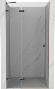 Mexen Lunar zuhanyajtó nyiló bal 125 cm, átlátszó, rózsaarany - 834-125-000-60-00-L