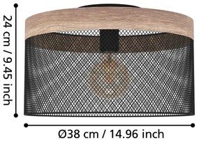 Eglo 43832 - Mennyezeti lámpa KILNSDALE 1xE27/40W/230V