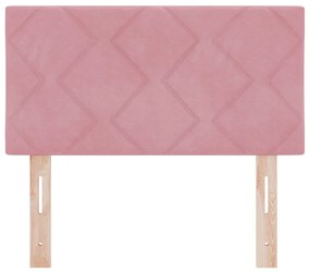 Fejtámla Gyémánt Blokk Design Rózsaszín 80 cm Bársony