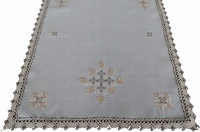 Mg Futófelület 8991 hímzett Ecru 60x120cm pamut csipke