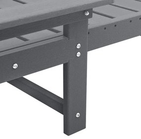 Napozóágy 2 db Világosszürke 162x53x98.5 cm HDPE