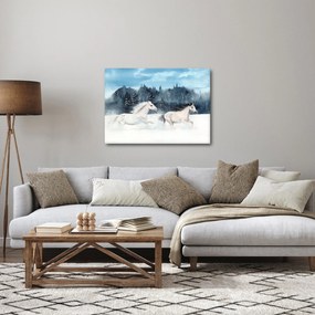 Festett lovak képe (70x50 cm)