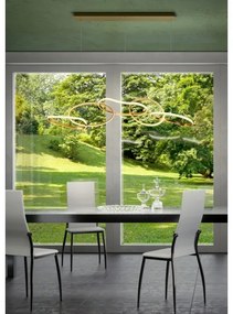 Redo 01-3392 - Dimmelhető LED csillár acélsodronyon BIAS LED/120W/230V aranyszínű