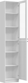 PAFOS W40/SH polcos szekrény, 31x40x200 cm, fehér
