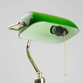 Brilagi - BANK OFFICE asztali lámpa 1xE27/60W/230V arany/zöld