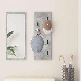 Fali Kabáthorog Beton szürke 30 x 1.5 x 80 cm Faanyag