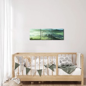 Kép - Toszkána, Olaszország (órával) (90x30 cm)